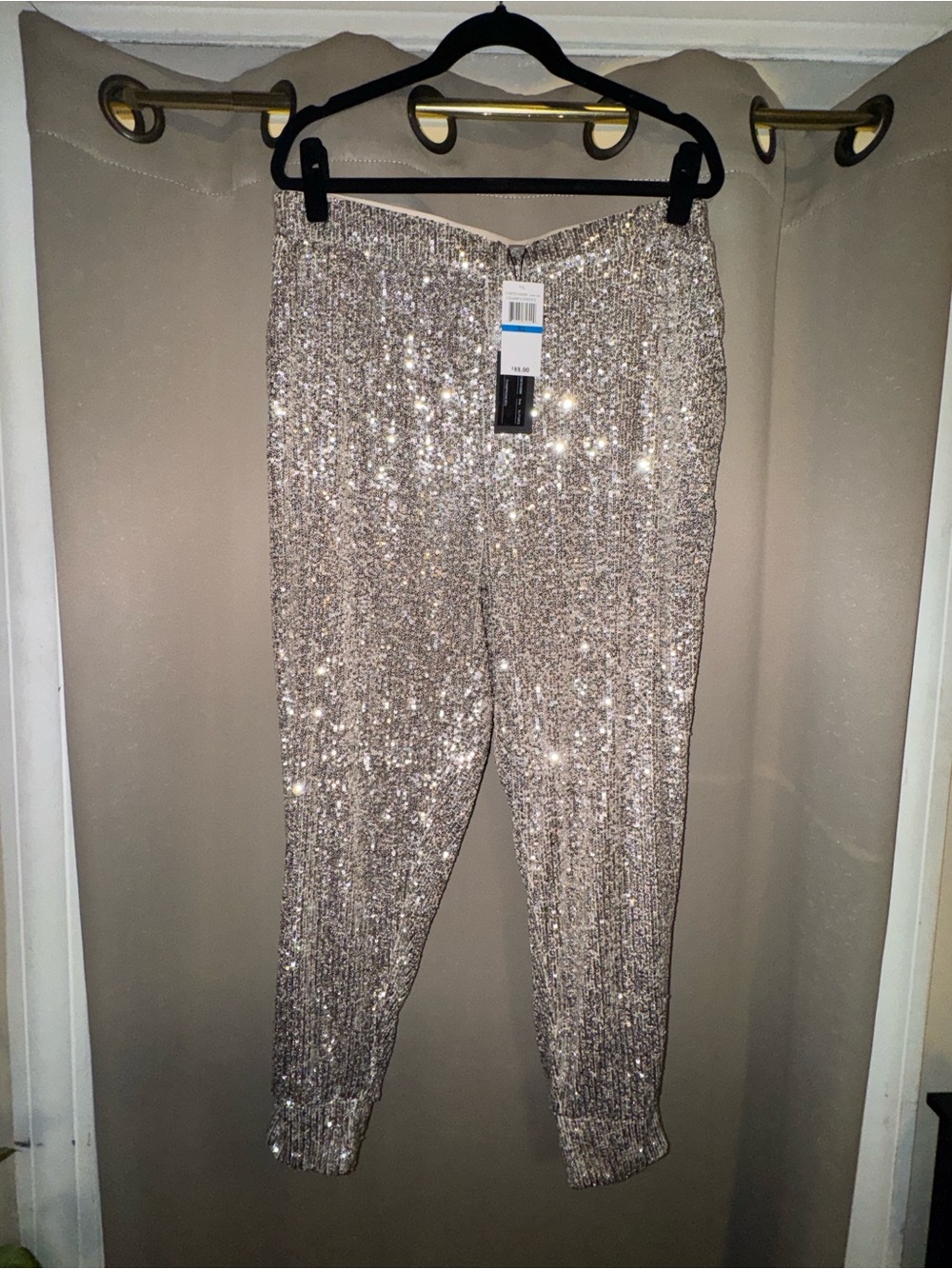 Cable & Gauge Champagne Sequin Joggers